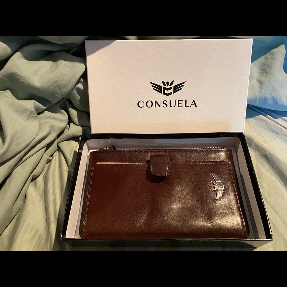 NWT Consuela Signature Slim Leather Wallet